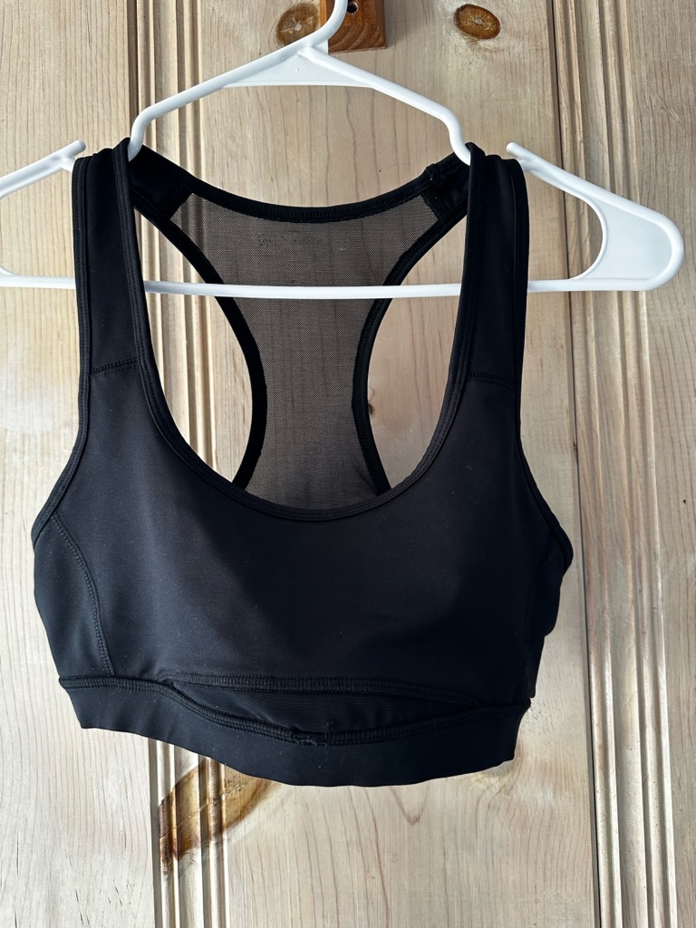 Forever 21 Black Mesh Racerback Sports Bra Size S